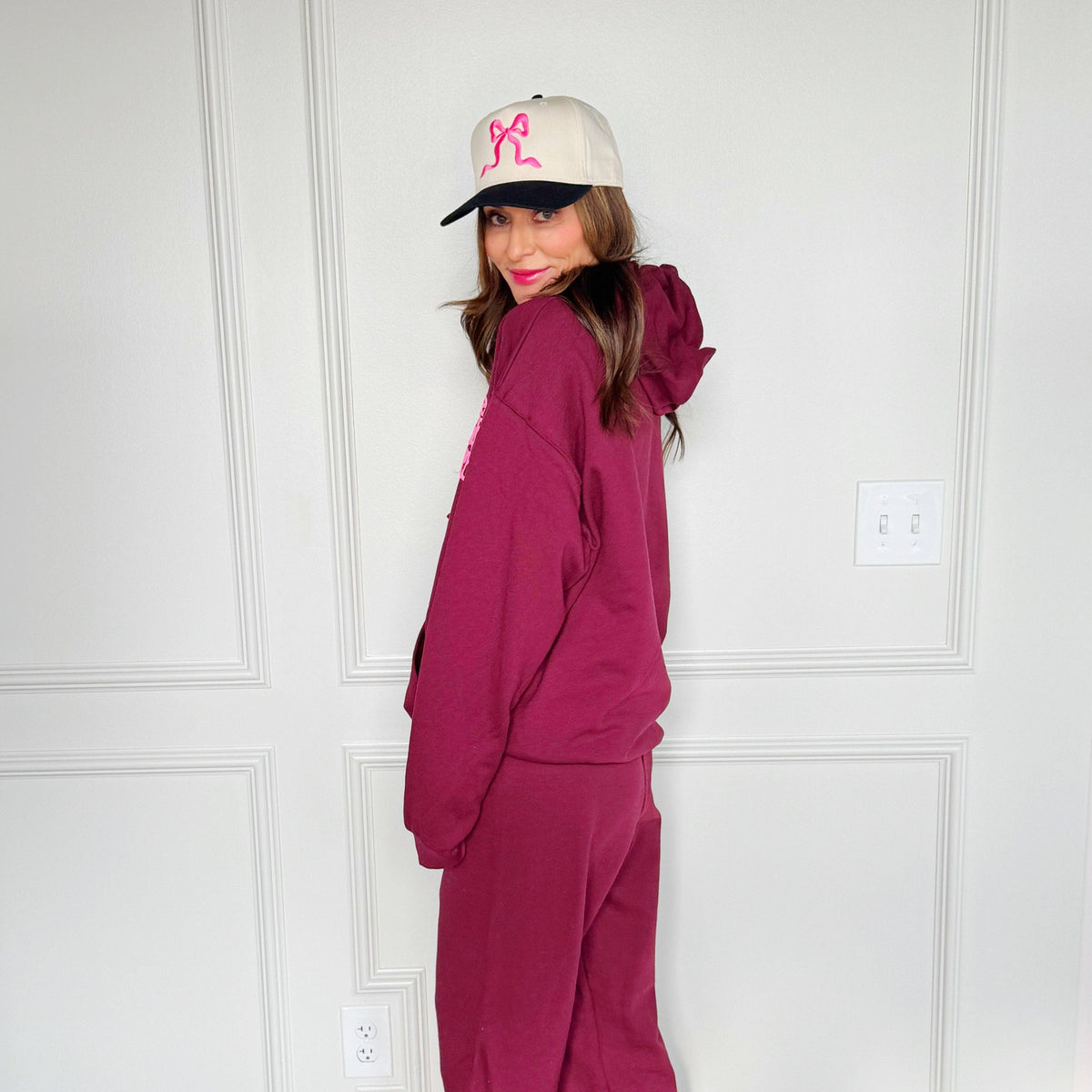 Puff Homebody Club Maroon Hoodie\Jogger set