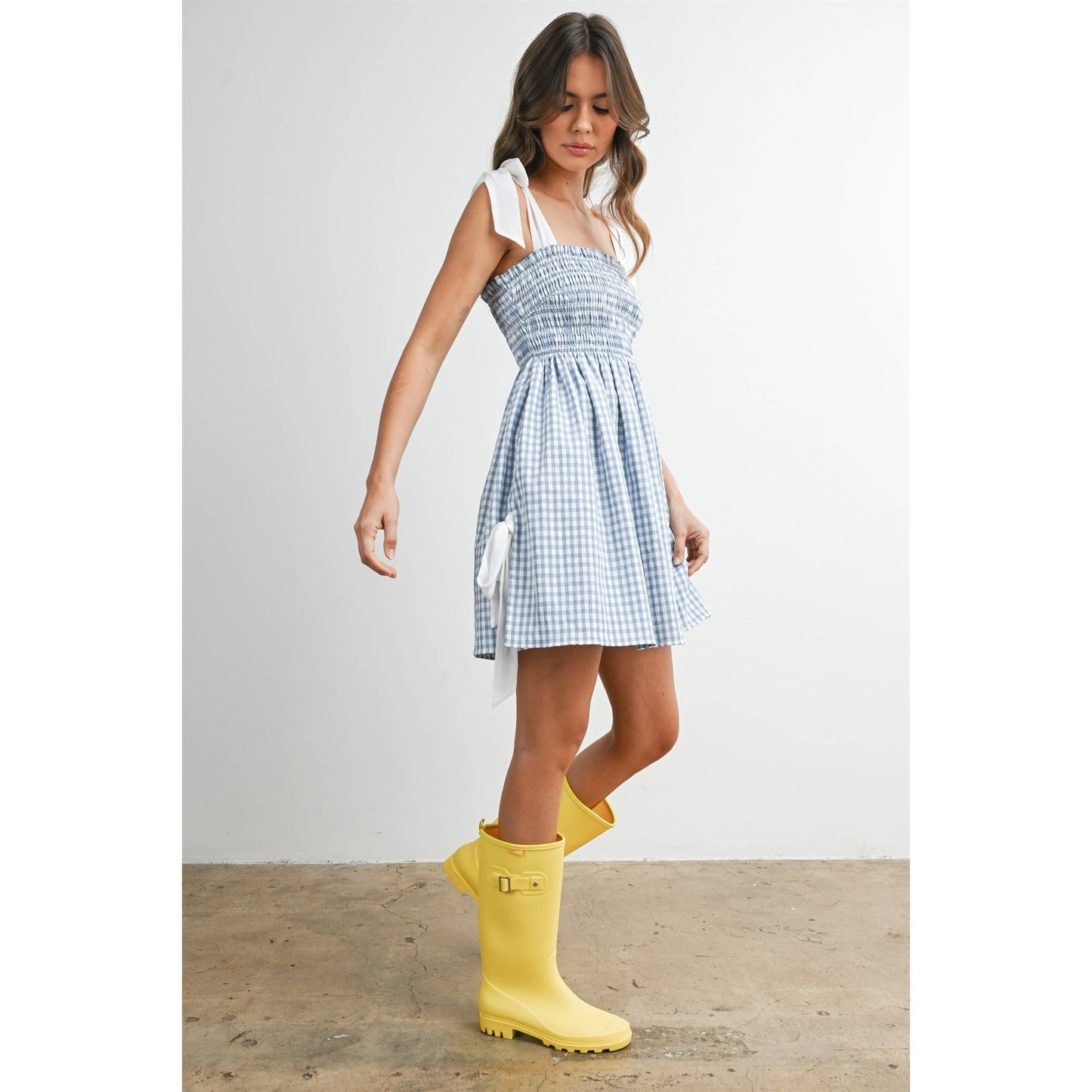 Tie Strap Gingham Mini Sundress