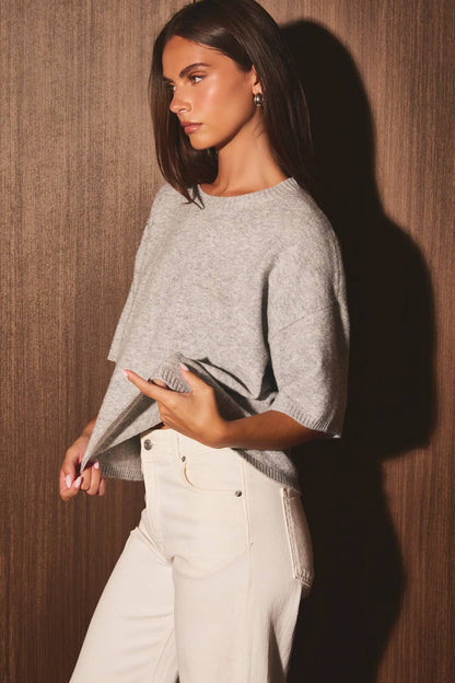 Short Sleeve Crew Sweater
