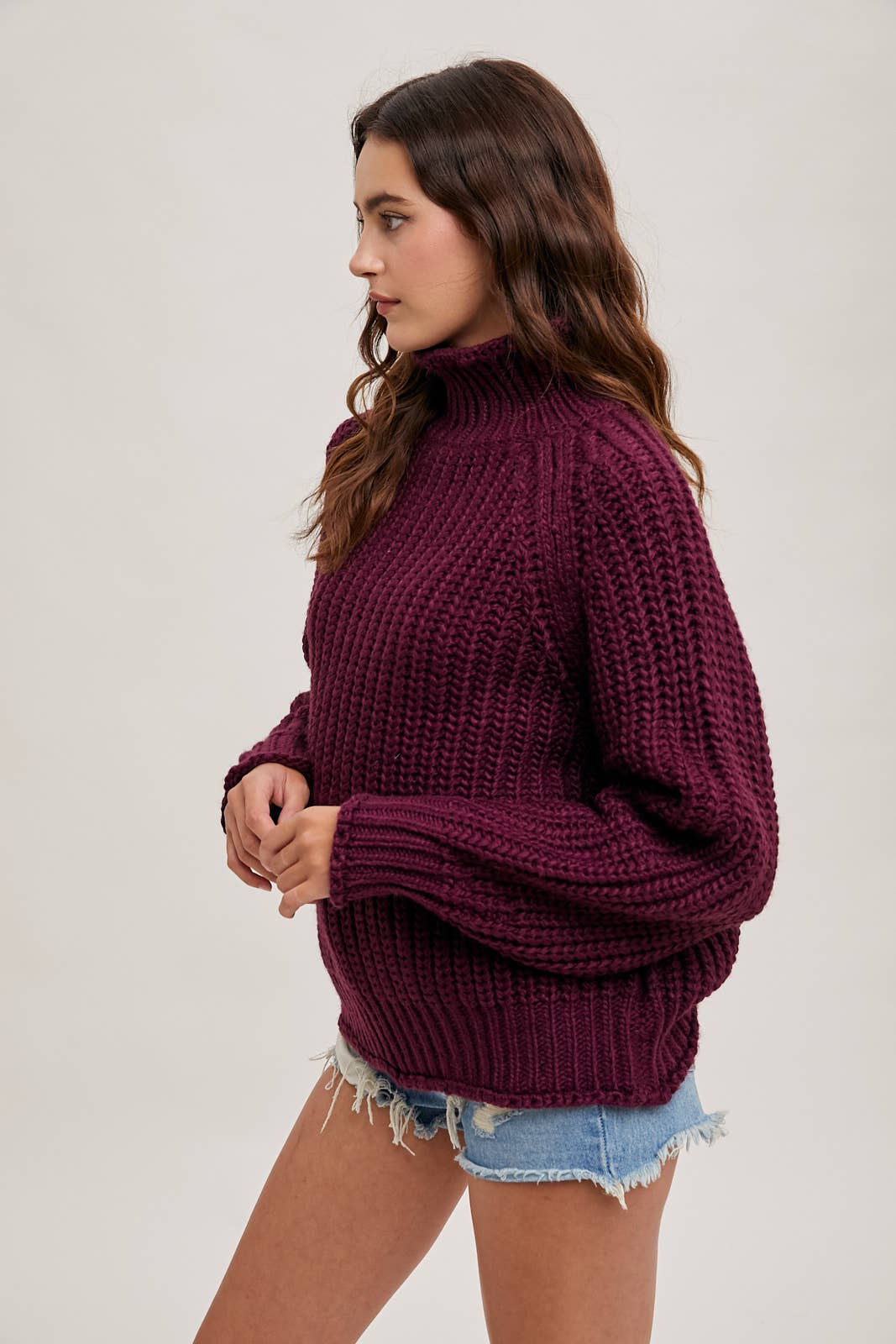 Chunky Knit Turtleneck Sweater