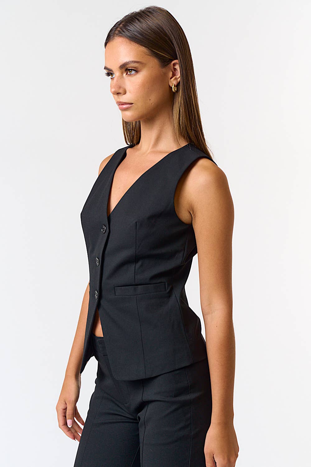 Button-Up Tailored Vest