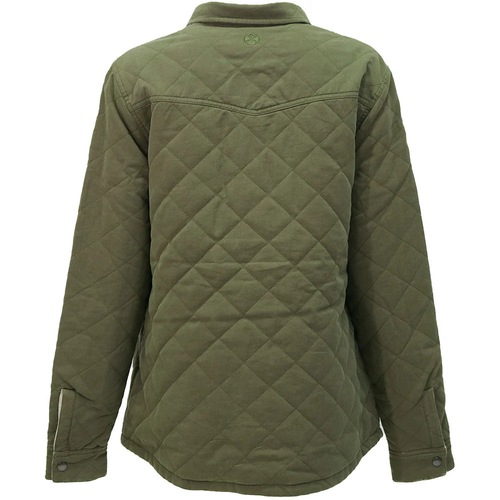 WOMEN’S “BANDERA" REVERSIBLE BARN JACKET OLIVE W/CREAM & TAN AZTEC