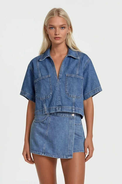 DENIM SKORT