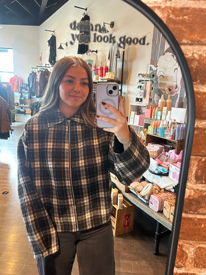 Plaid Bubble Jacket