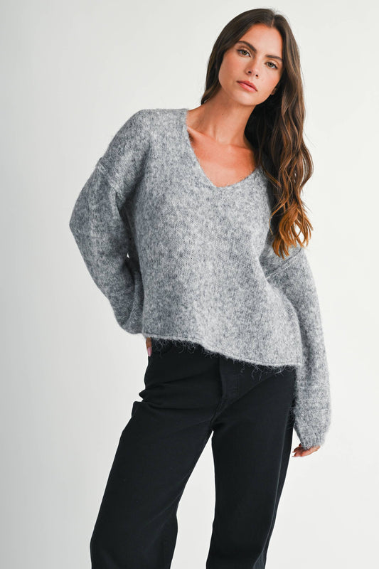 Brushed V-Neck Sweater
