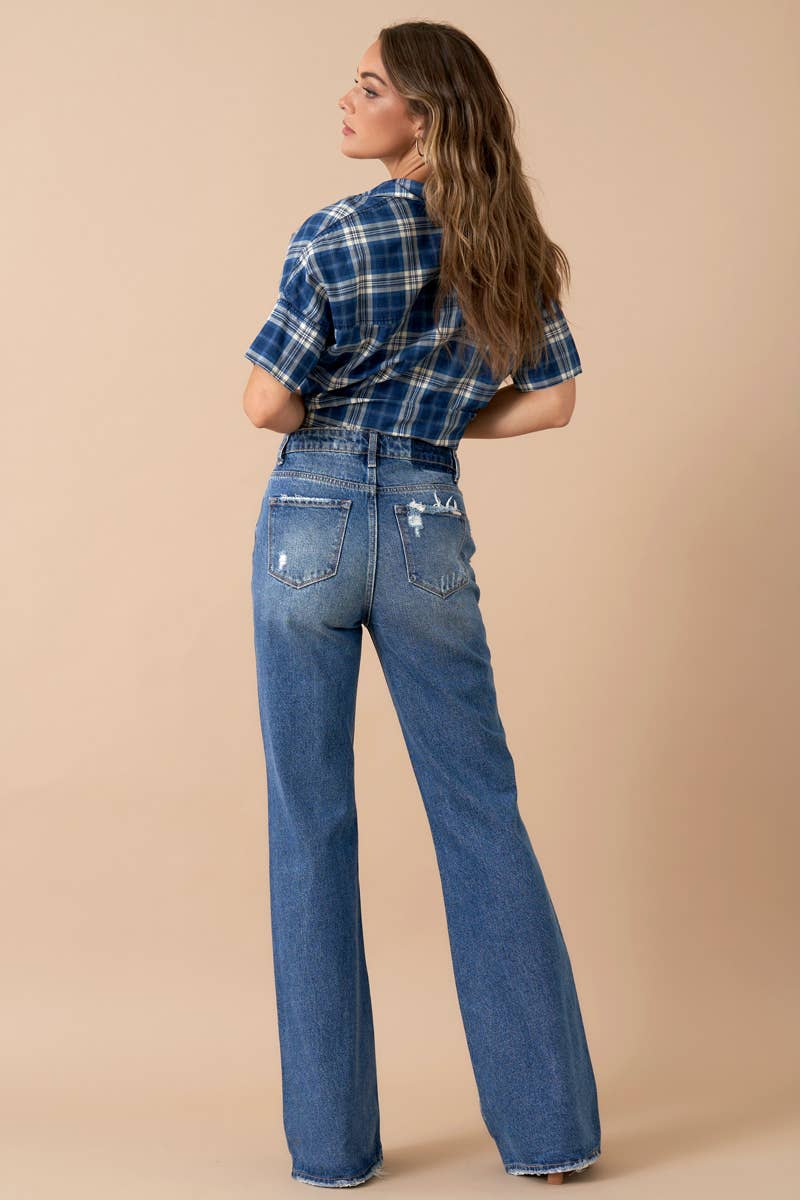 High Rise Relaxed Boot Cut Jean