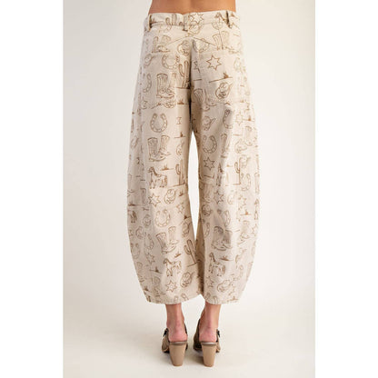 Western Barrel Leg Jeans