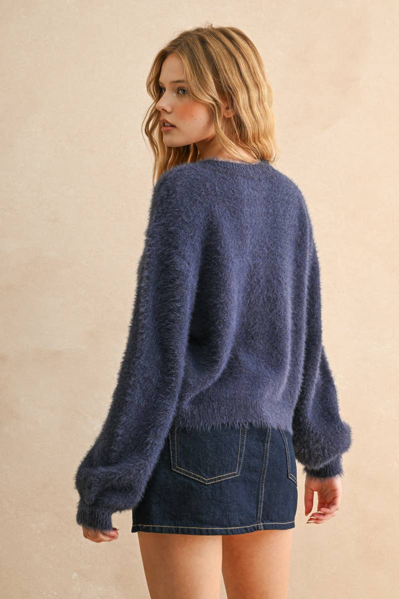 Cherry Button Front Cardigan