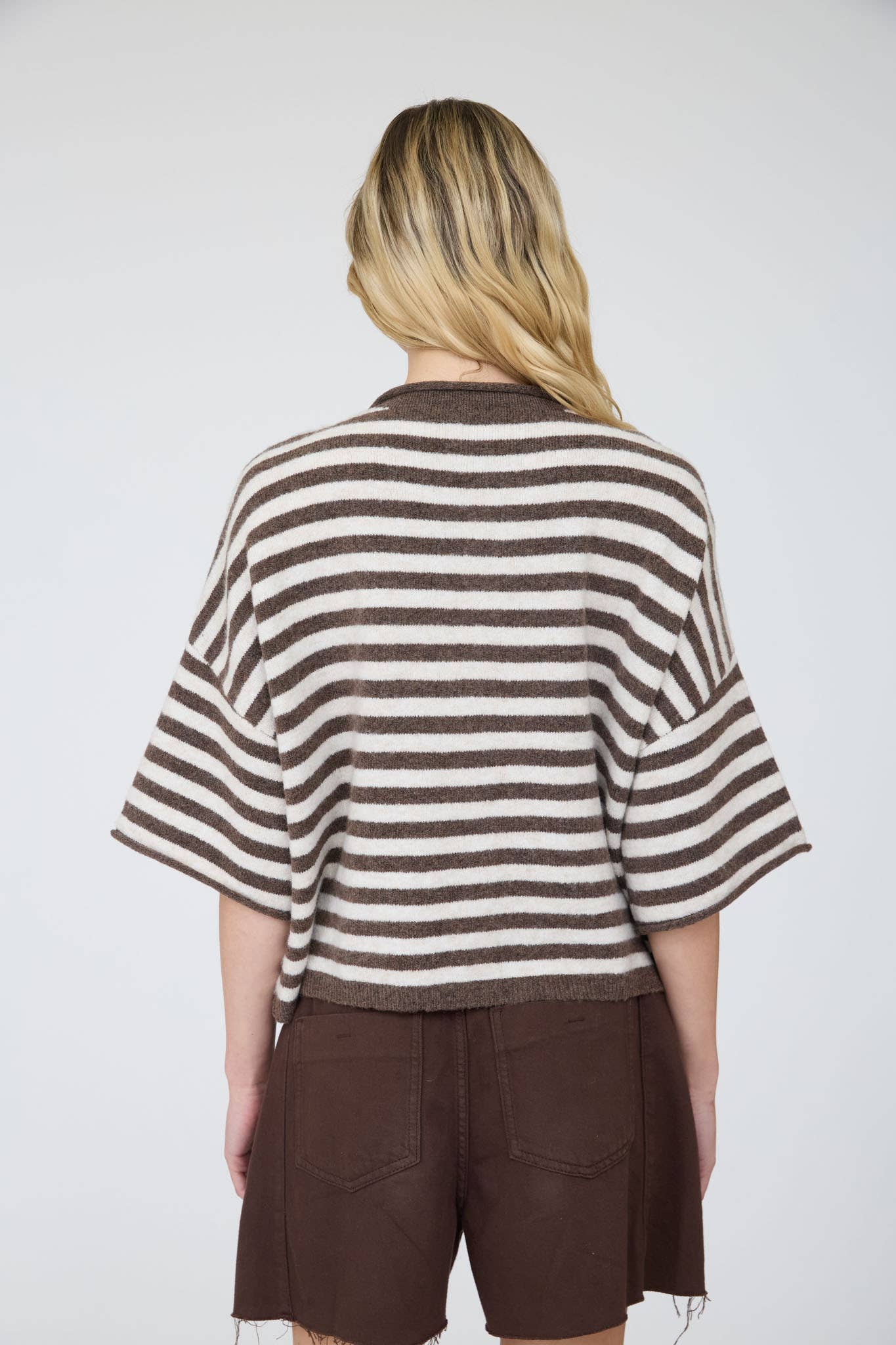 Short Sleeve Button Down Cardigan