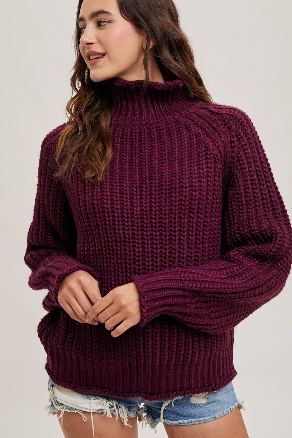 Chunky Knit Turtleneck Sweater