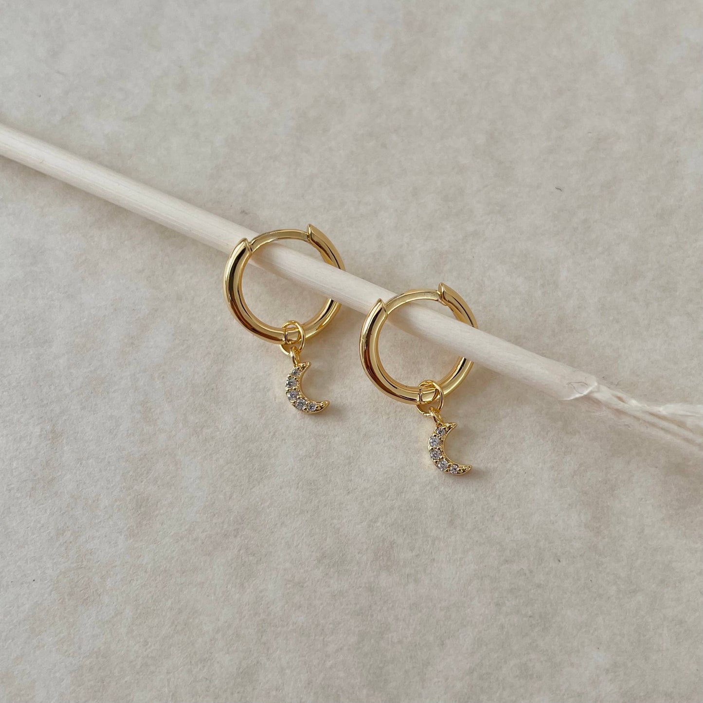 Selene Moon Drop Earrings