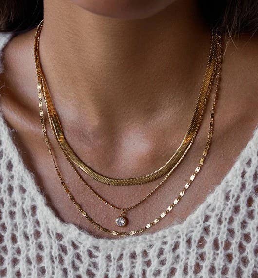 3 Layer Rhinestone Necklace