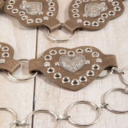 Heart Concho Ring Chain Belt