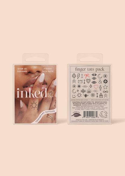 Finger Tats Temporary Tattoo Pack