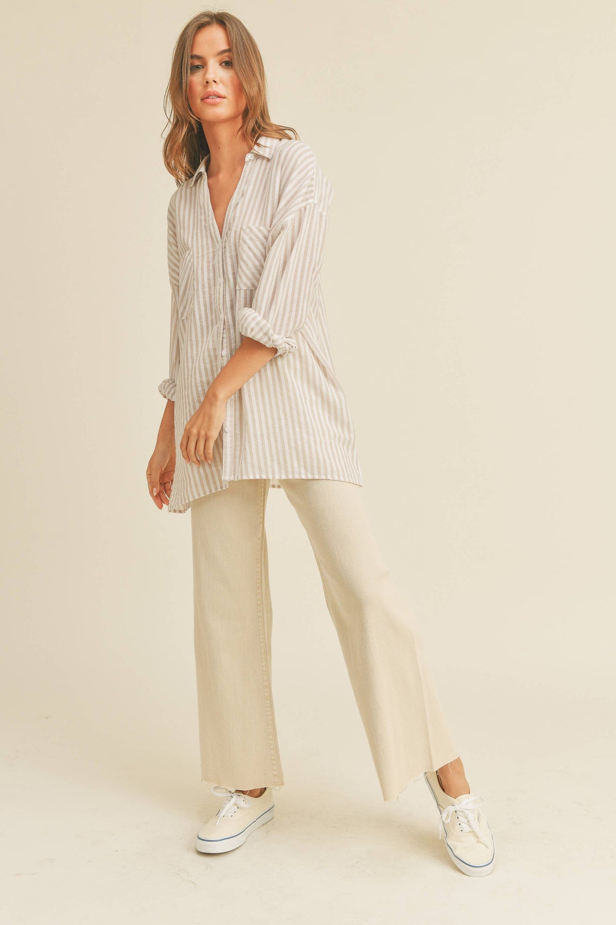 Sloane Striped Button Up