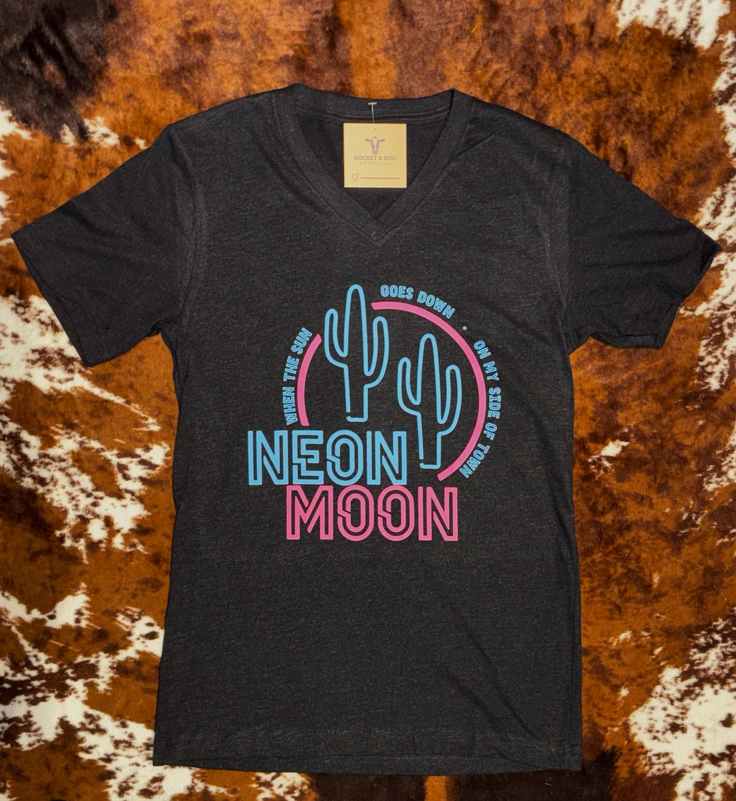Neon Moon V-Neck Tee