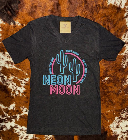 Neon Moon V-Neck Tee