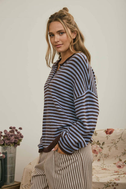Henley Button Long Sleeve