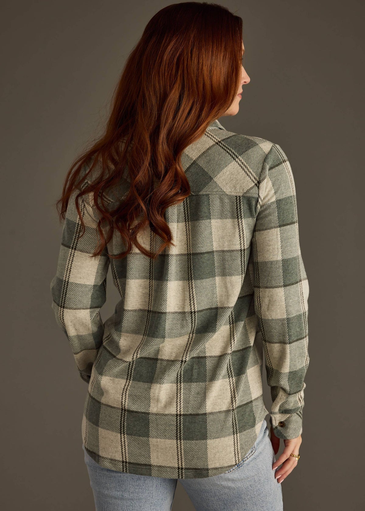 The Oaklee Plaid Button Up Green