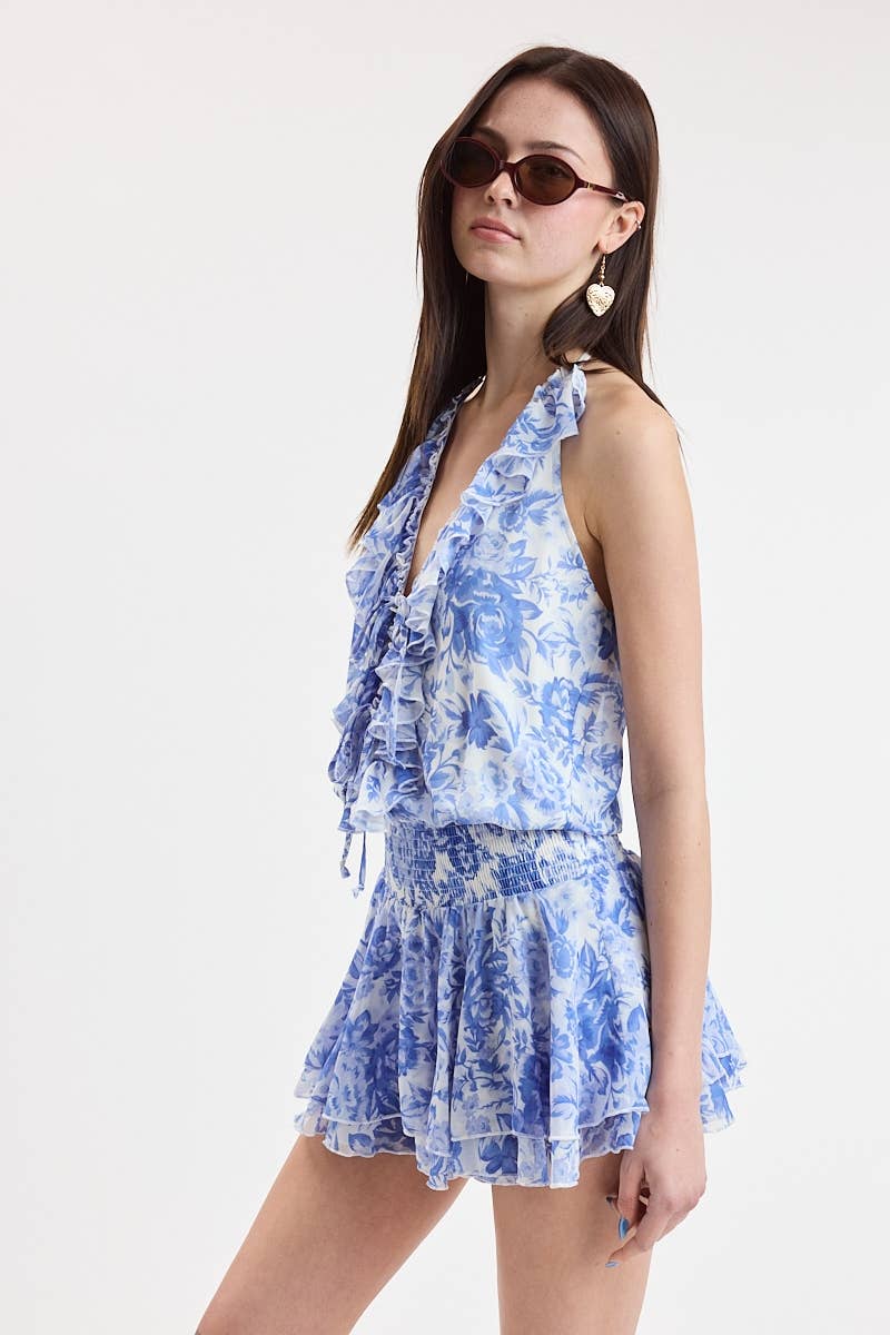 Ruffle Layered Mini Dress