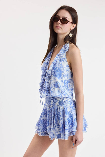 Ruffle Layered Mini Dress