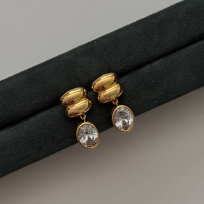 Brianna Oval Drop Earrings
