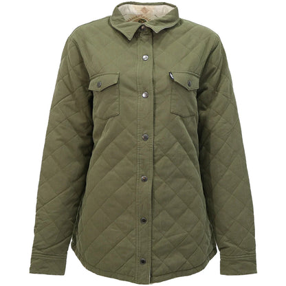 WOMEN’S “BANDERA" REVERSIBLE BARN JACKET OLIVE W/CREAM & TAN AZTEC