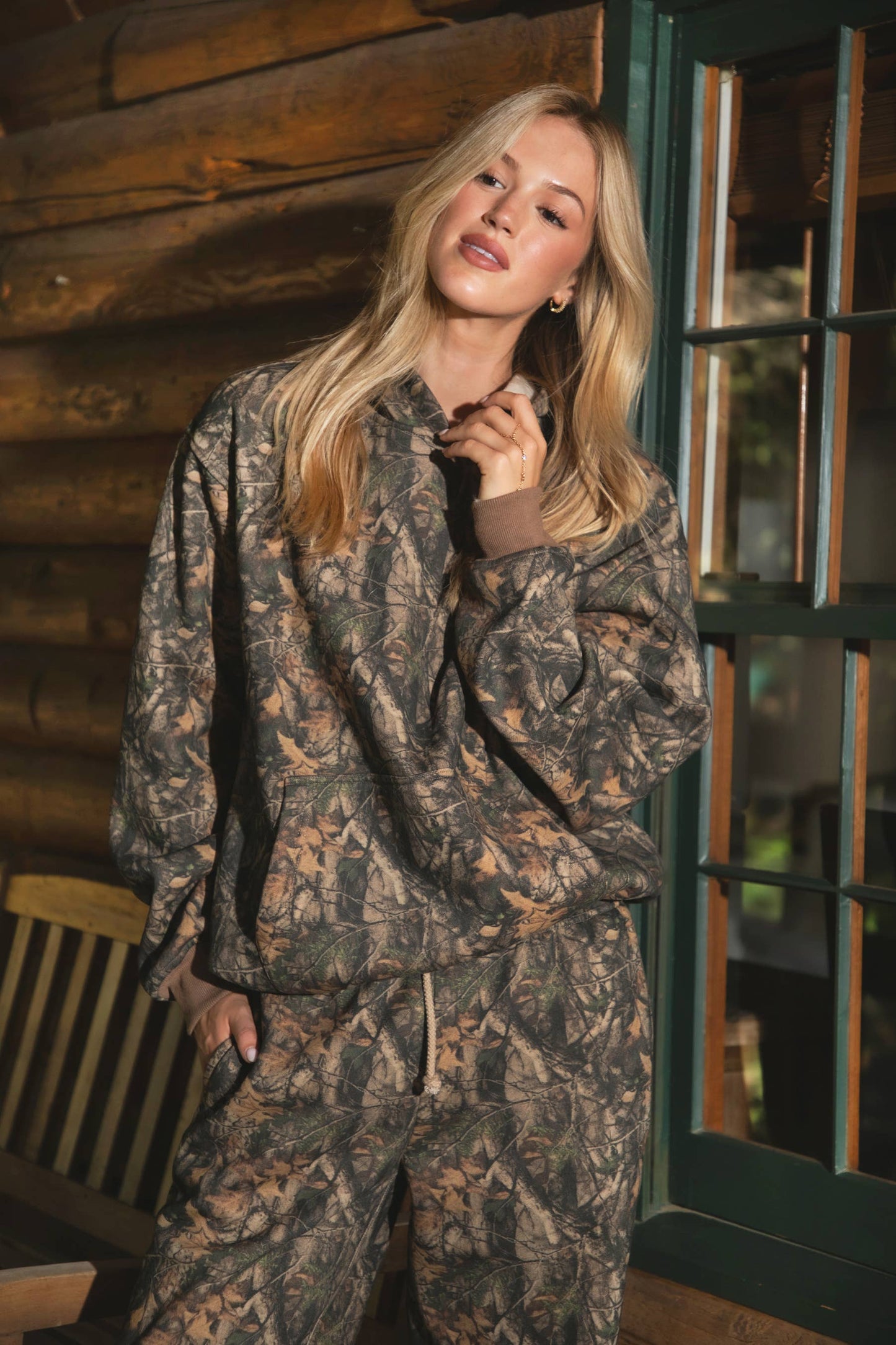 Dark Camo Fleece Hoodie