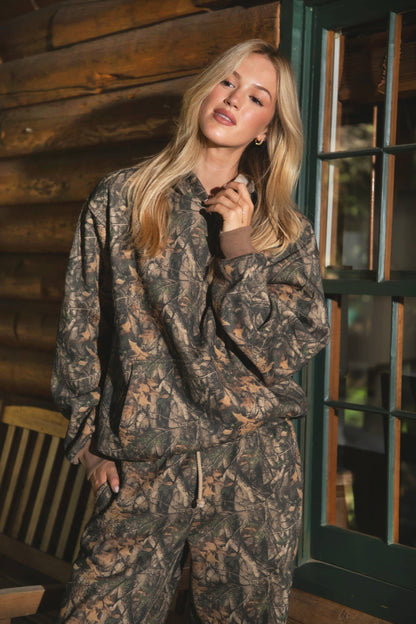 Dark Camo Fleece Hoodie