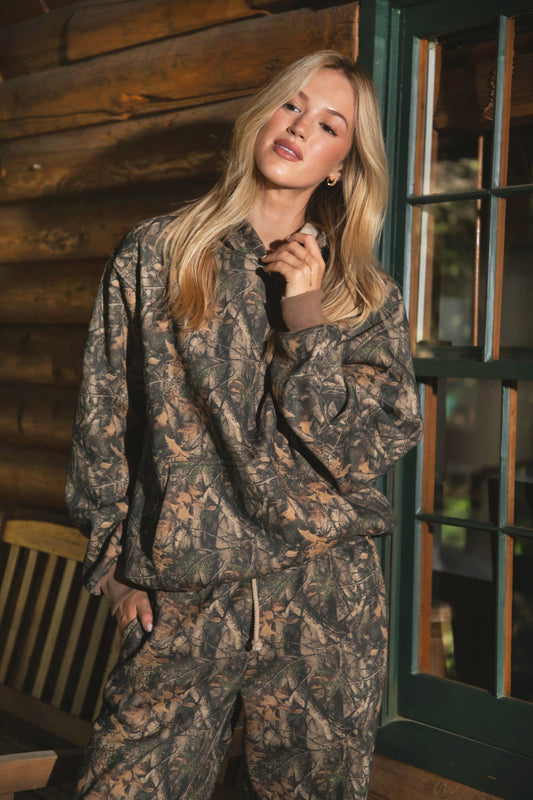 Dark Camo Fleece Hoodie