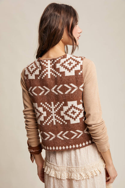 Amber Button-Up Wool Vest