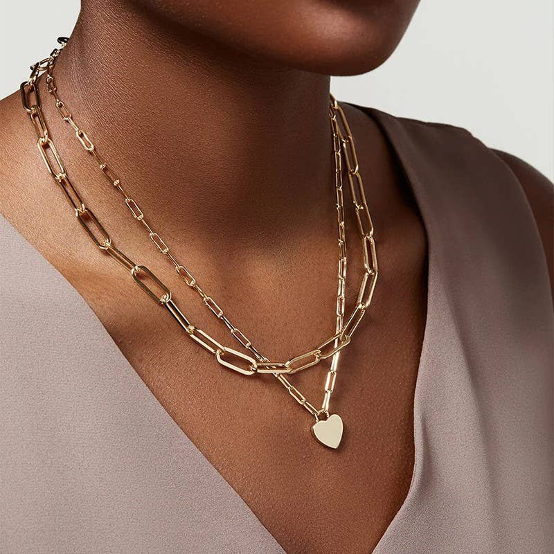 Double Layer Heart Necklace