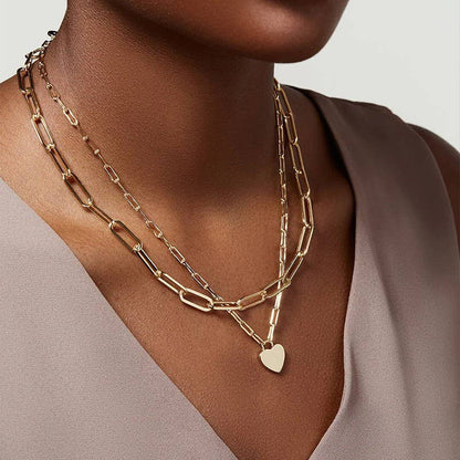 Double Layer Heart Necklace