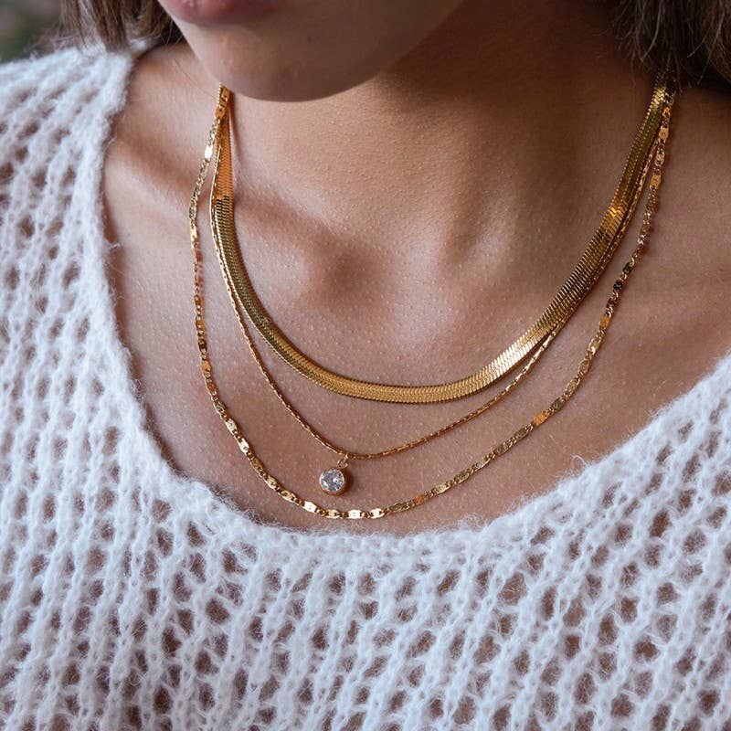 3 Layer Rhinestone Necklace