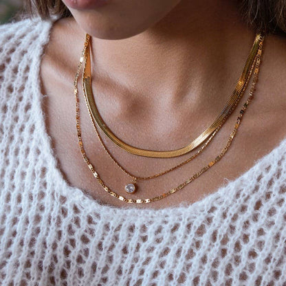 3 Layer Rhinestone Necklace
