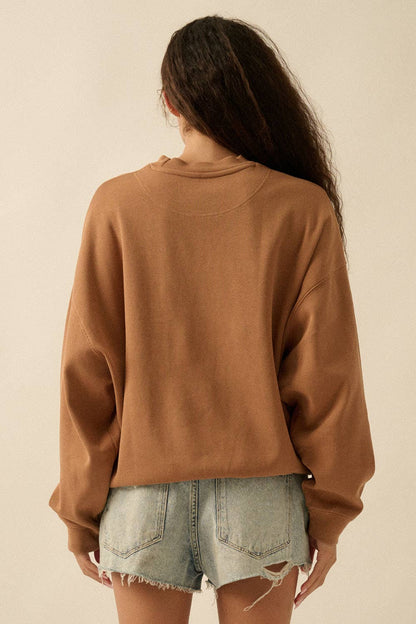 Floral Horseshoe Oversized Top