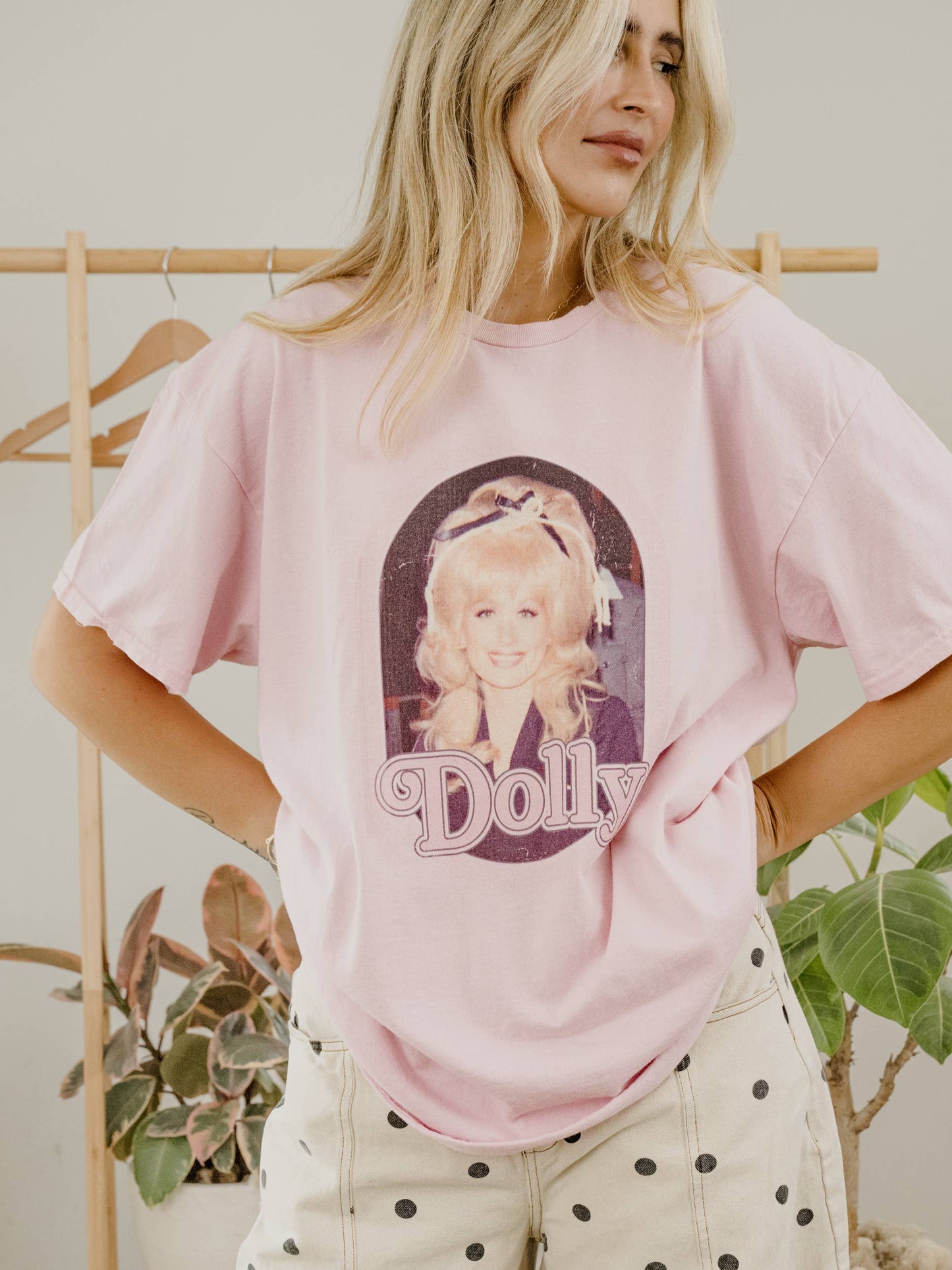 Dolly Parton Bow Pink Graphic Tee