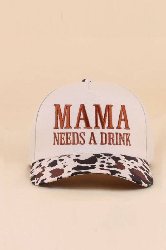 Mama Needs A Drink Two Tone Snapback Hat