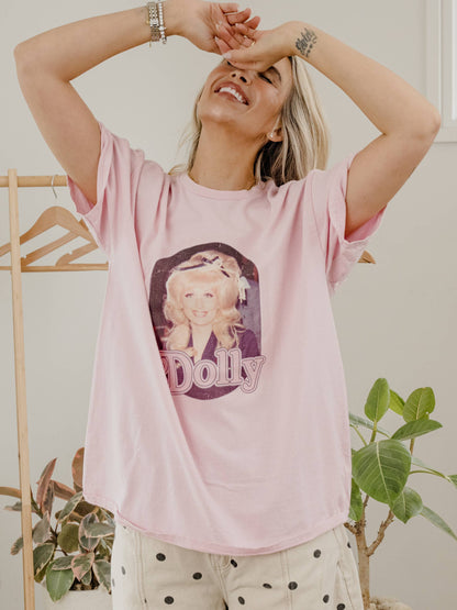 Dolly Parton Bow Pink Graphic Tee