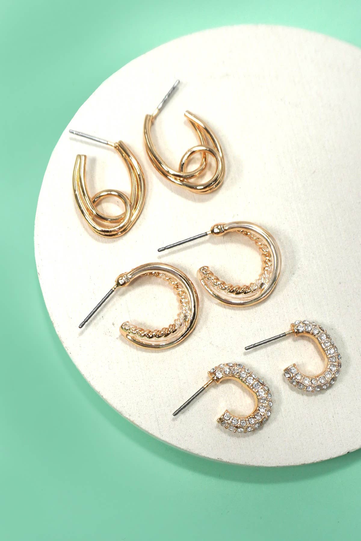 Trio Huggie Hoops