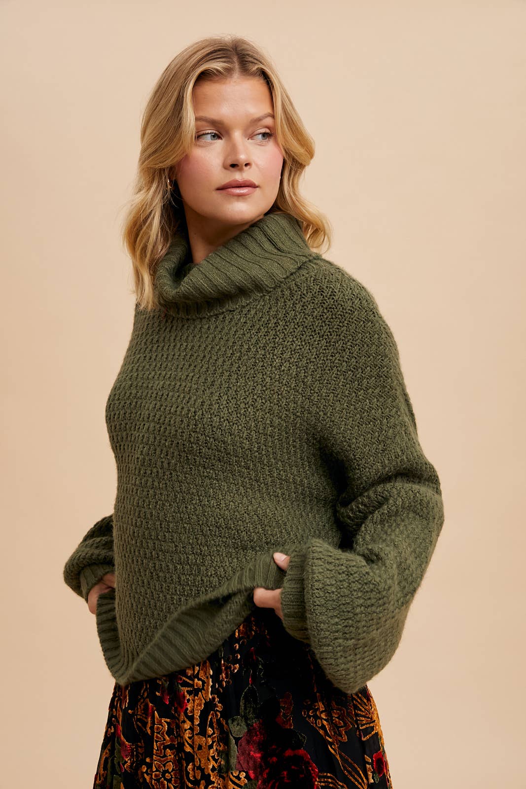 Turtleneck Knit Sweater