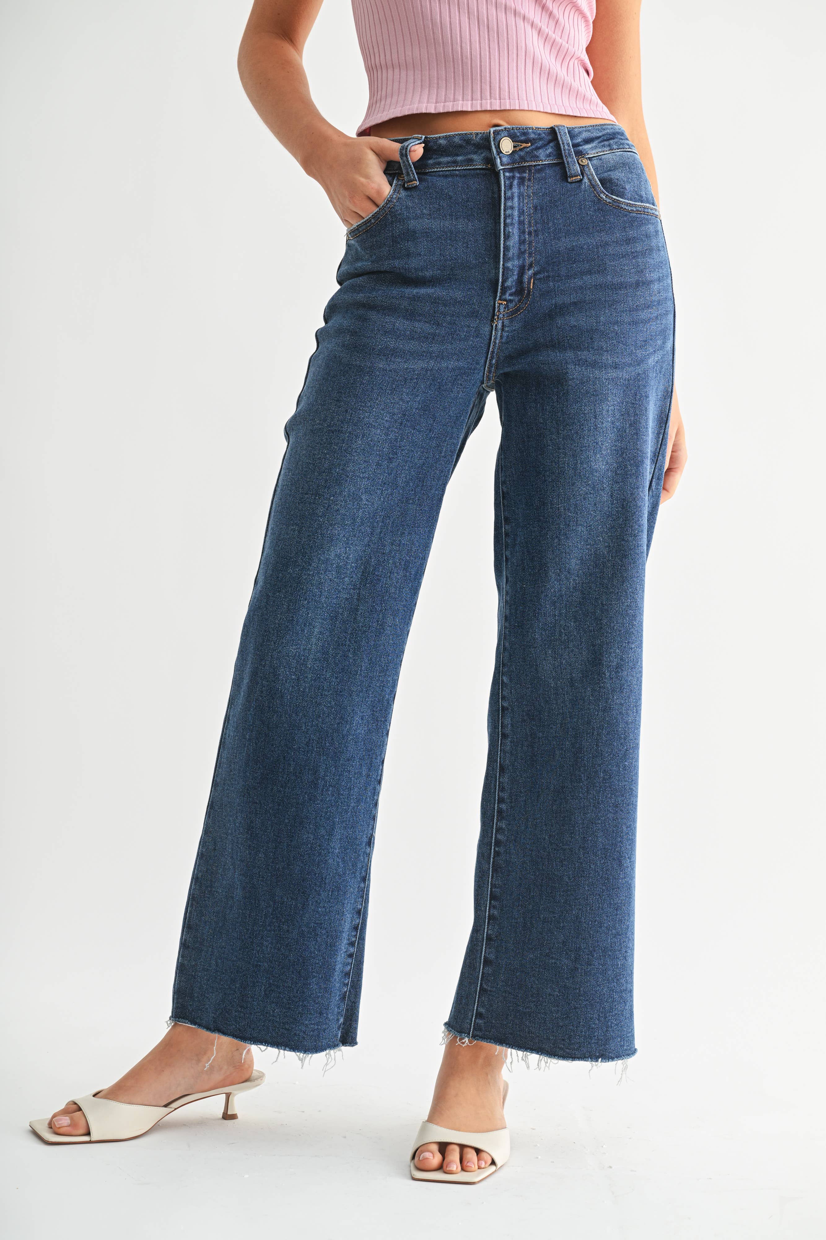 Slim Wide Leg Jeans – Rocket & Roo Boutique