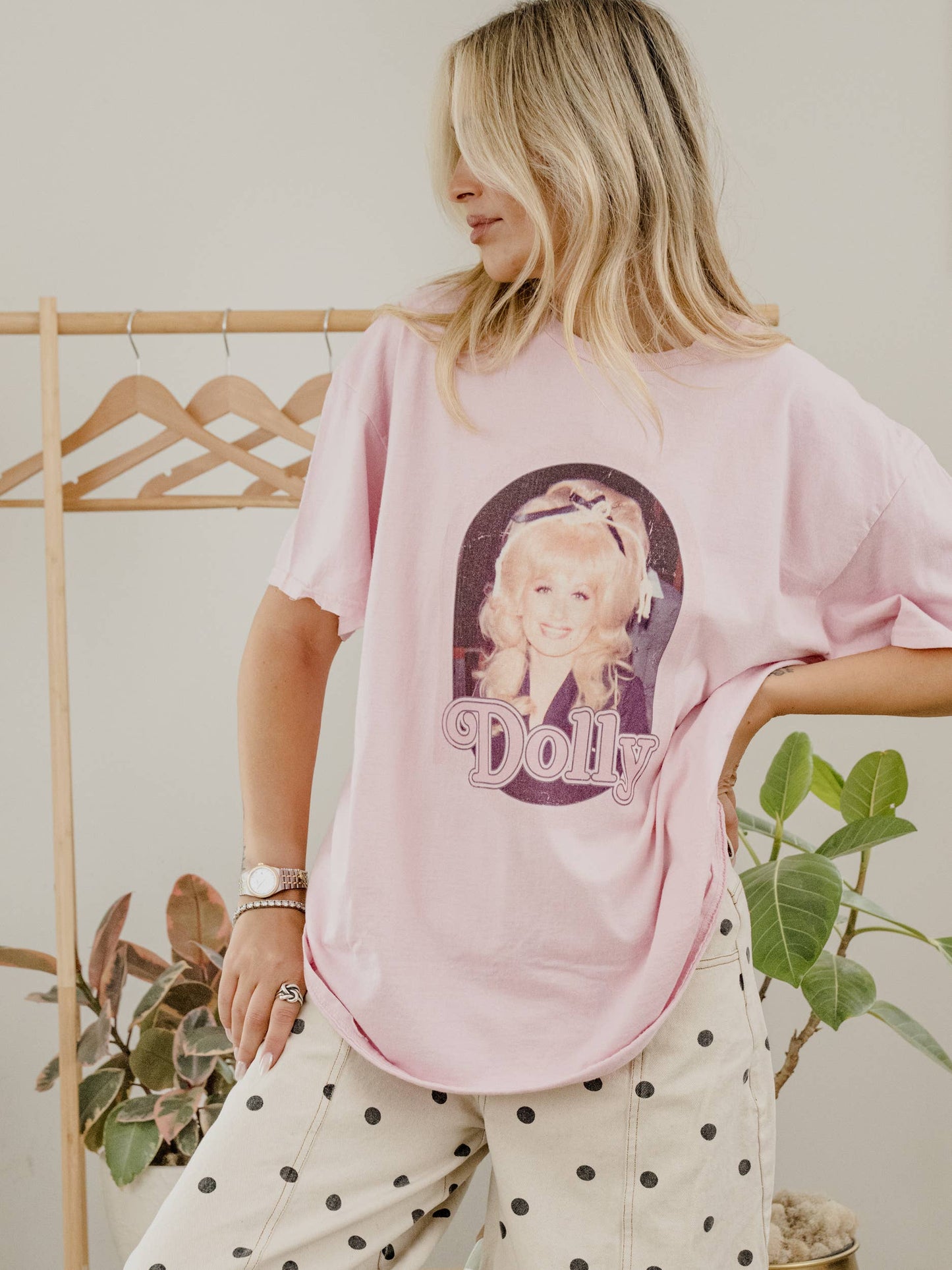 Dolly Parton Bow Pink Graphic Tee