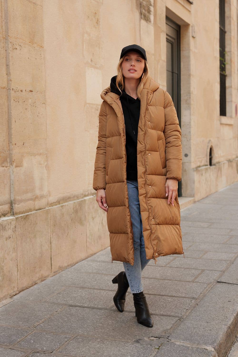 Long Quilted Down Jacket