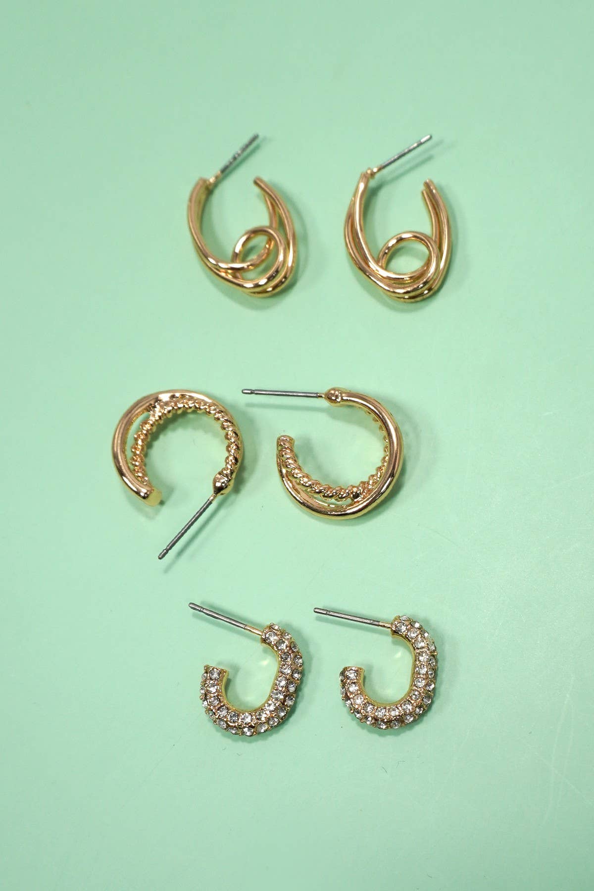 Trio Huggie Hoops
