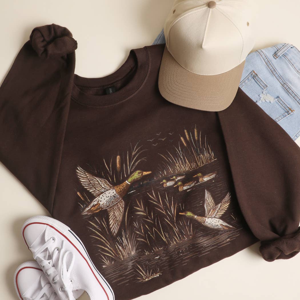 Mallard Duck Marshland Heavyweight Sweatshirt