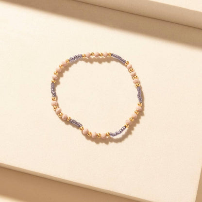 Amethyst Trail Stack Bracelet in Desert Orchid