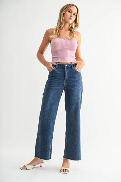 Slim Wide Leg Jeans