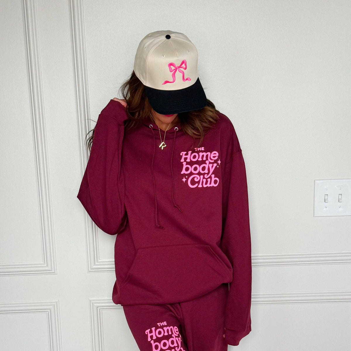 Puff Homebody Club Maroon Hoodie\Jogger set