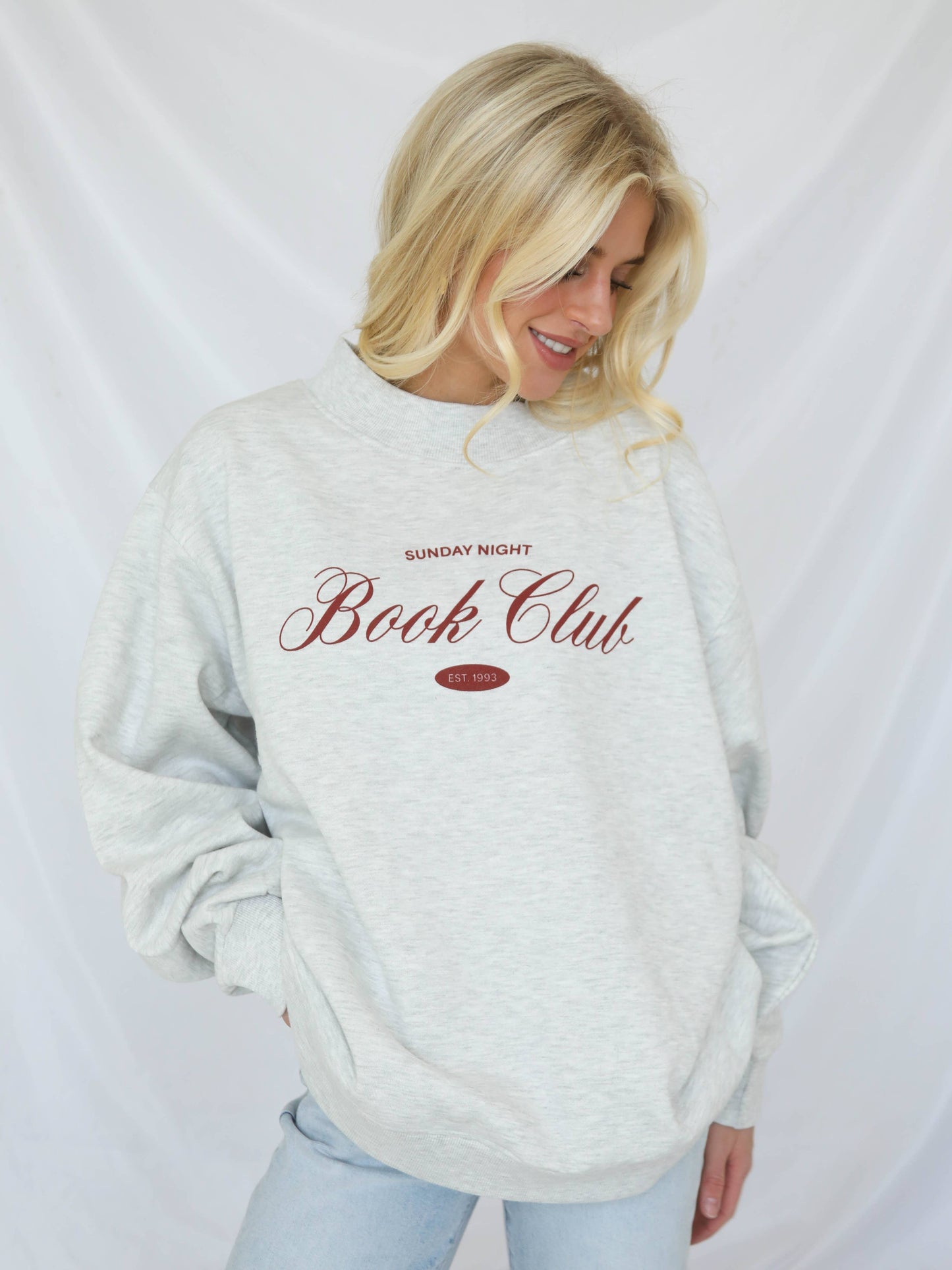 Sunday Night Book Club Mockneck